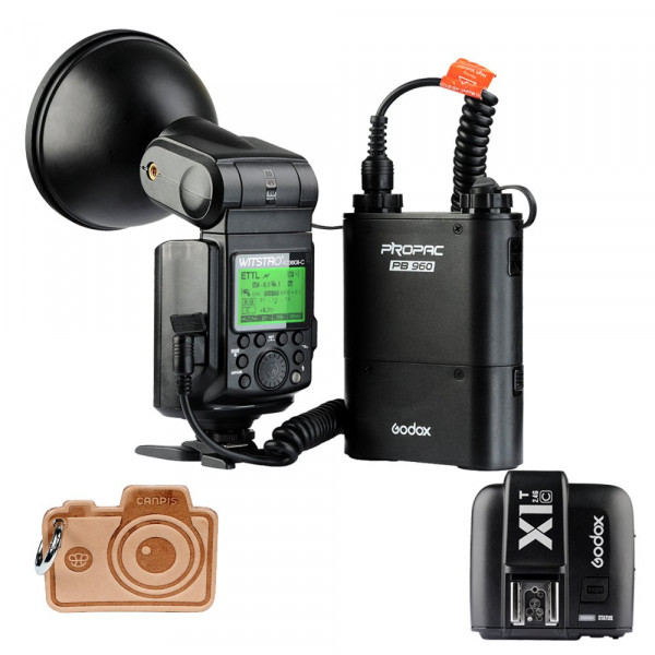 Godox WITSTRO ad360ii TTL 360 W GN80 Leistungsstark 2.4 G Wireless X-System Speedlite Flash Light + 4500 mAh PB960 Lithium Batterie mit x1 TTL Transmitterfor Canon Nikon Kamera-310